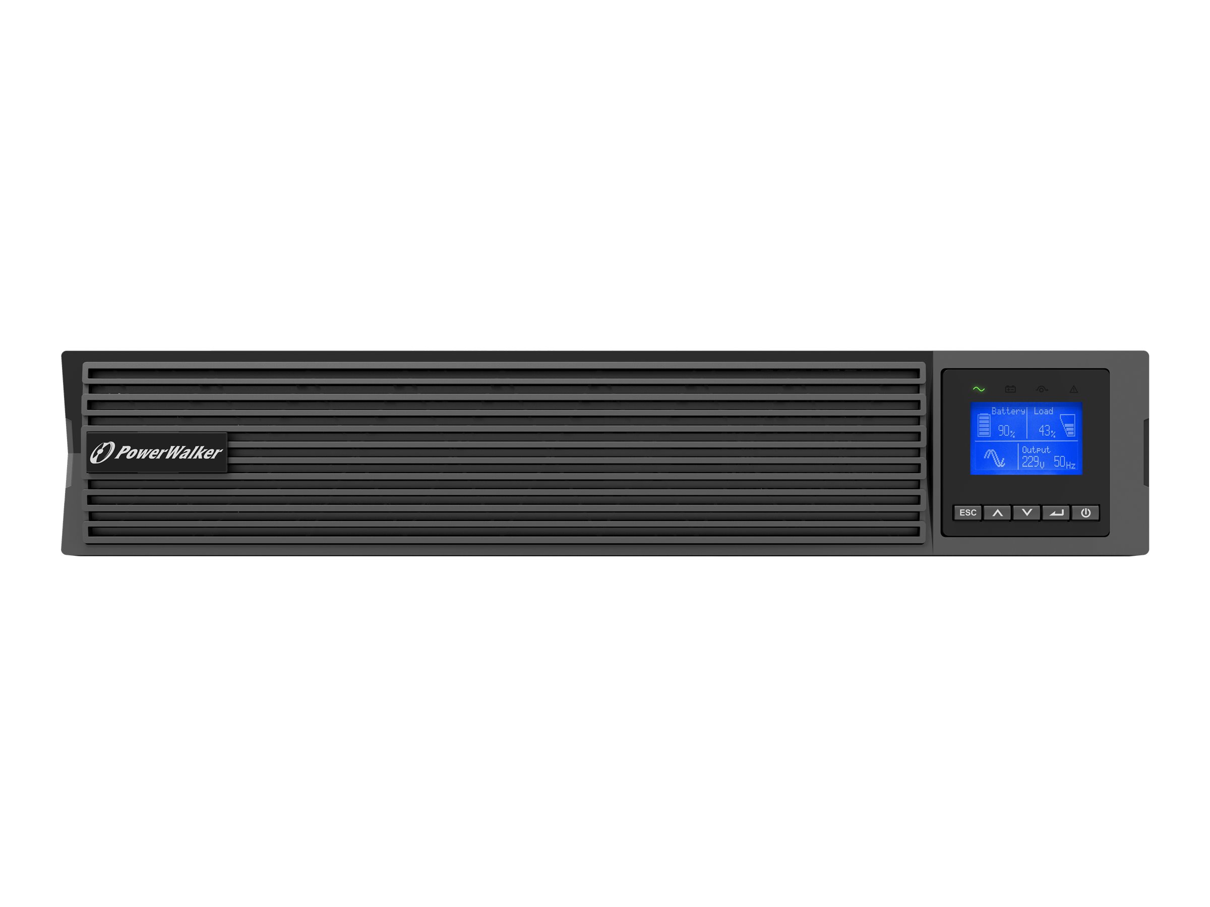 PowerWalker VFI 2000 ICR IoT Unterbrechungsfreie Stromversorgung (USV) Doppelwandler (Online) 2 kVA 2000 W 8 AC-Ausgänge