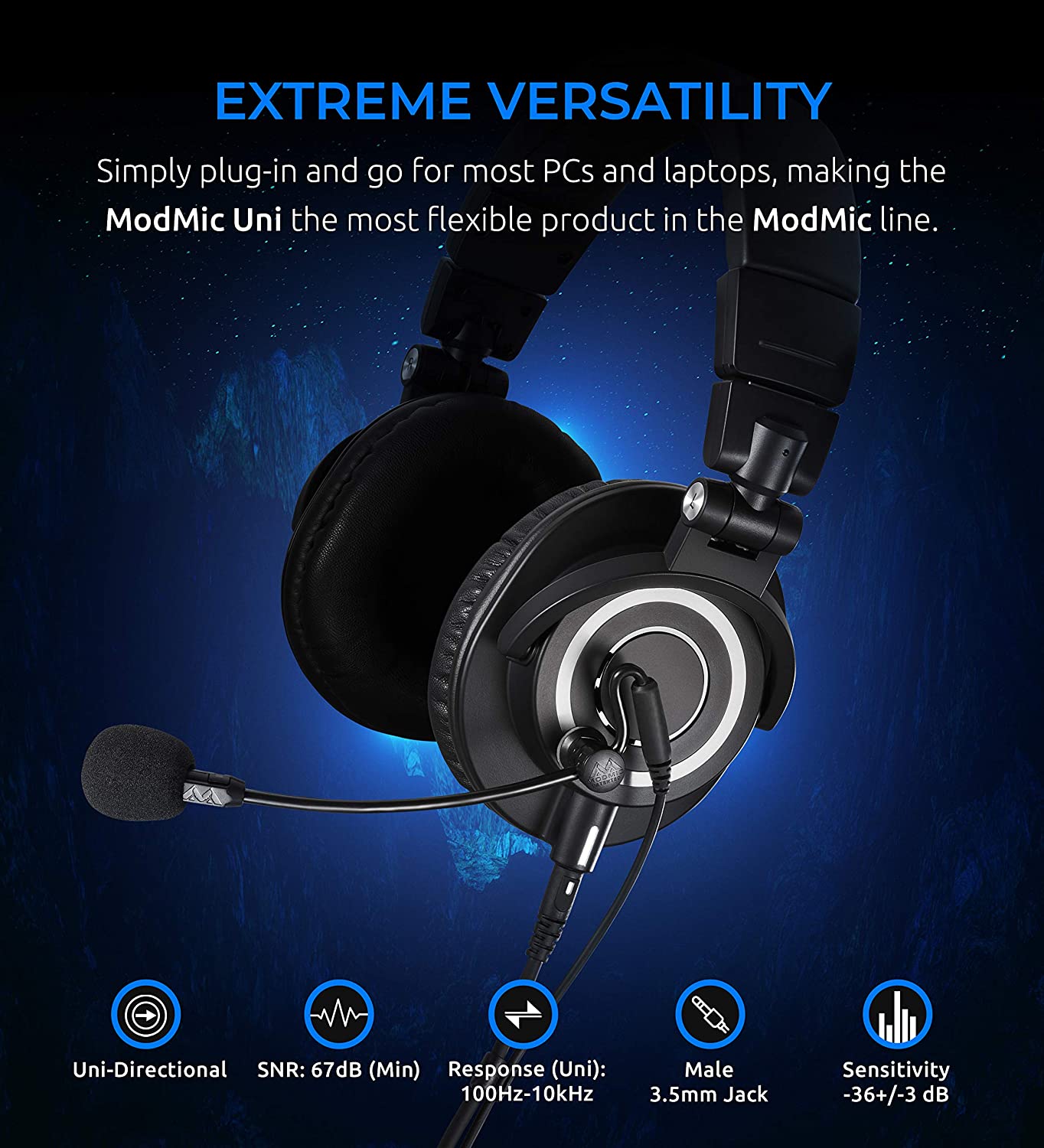 Modmic Antlion UNI kabelgebundenes Headphone-Mikrofon Modmic Antlion UNI kabelgebundenes Headphone-Mikrofon