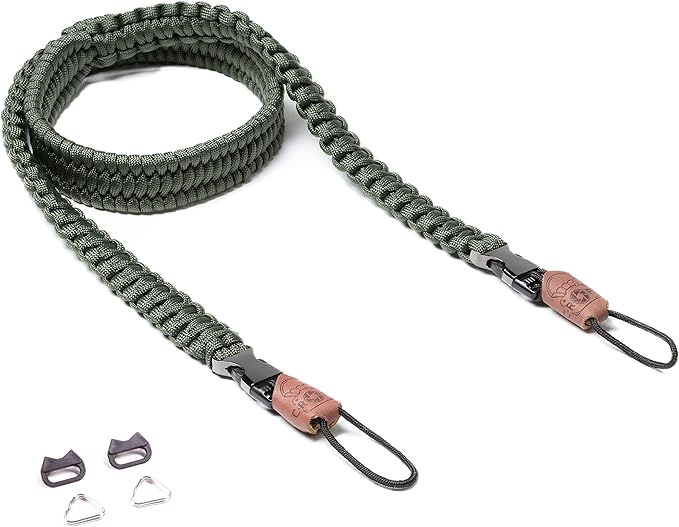 C-ROPE Kameragurt Traveler aus Paracord 100cm Military Olive retail