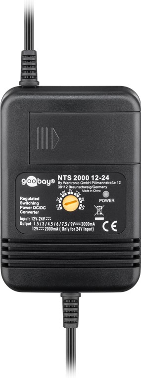 Universal-Notebook-Netzteil (12 V - 24 V max. 24 W / 2,0 A)