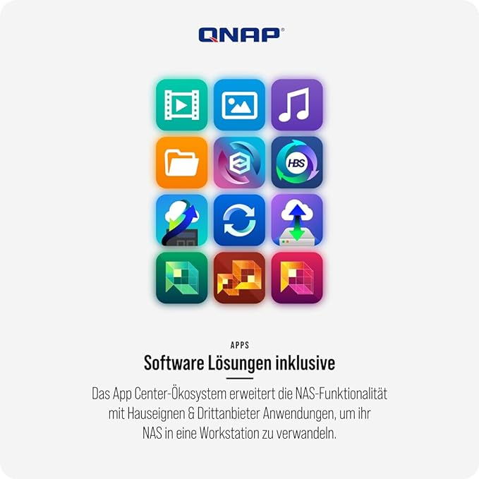 QNAP TBS-H574TX - NAS-Server - 5 Schächte - RAID JBOD, RAID 0, 1, 10, 5, 50, 6, 60, 60 Hot Spare