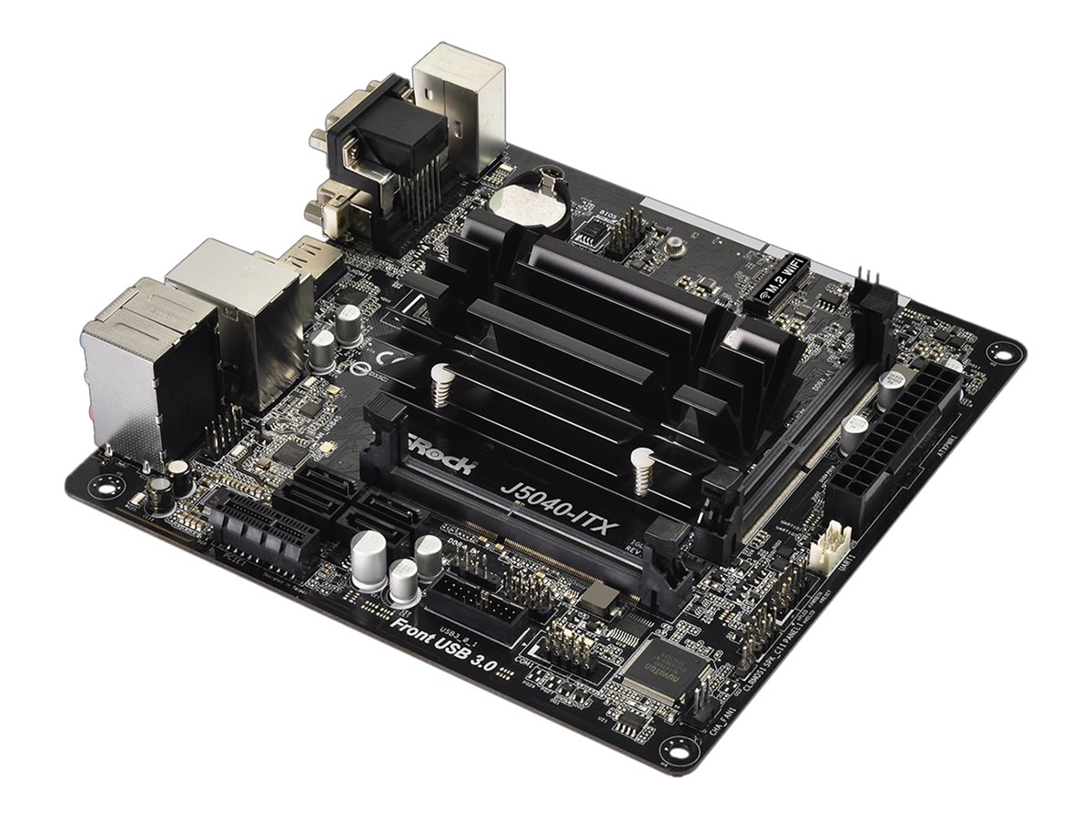 ASRock J5040-ITX - Motherboard - Mini-ITX - Intel Pentium Silver J5040 - USB 3.2 Gen 1 - Gigabit LAN - Onboard-Grafik - HD Audio (8-Kanal)