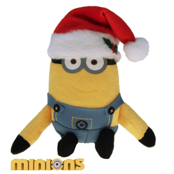 MINIONS - Plüschfiguren Weihnachtsminion X-mas 12-16 cm mit Schlüsselclip