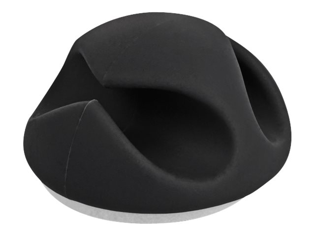 Delock Kabelhalter - Tisch montierbar, Oberfläche montierbar, geeignet für Wandmontage - Schwarz (Packung mit 6)