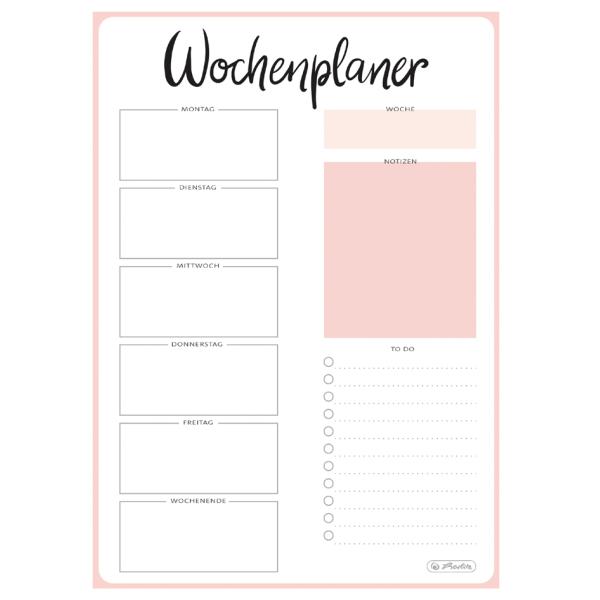 Herlitz Wochenplaner A5 52 Bl. FSC-Papier weiss 1 Motiv