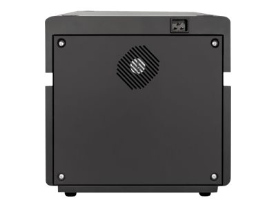 Manhattan 10-Port Ladeschrank 180 W, 10 USB-C PD-Ports, geräumige Fächer für Handys und Tablets, 180 W gesamt, bis zu 3 A/18 W pro Port, abschließbar, Überspannungsschutz, leiser Lüfter, Metallgehäuse, schwarz