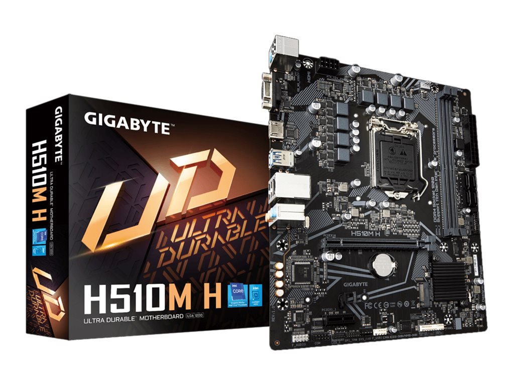 Gigabyte H510M H - 1.0 - Motherboard - micro ATX - LGA1200-Sockel - H510 Chipsatz - USB 3.2 Gen 1 - Gigabit LAN - Onboard-Grafik (CPU erforderlich)