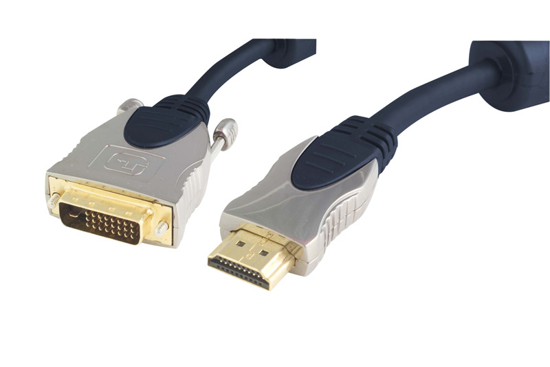 Alcasa HC-39100 Videokabel-Adapter 10 m HDMI DVI-D Blau, Grau
