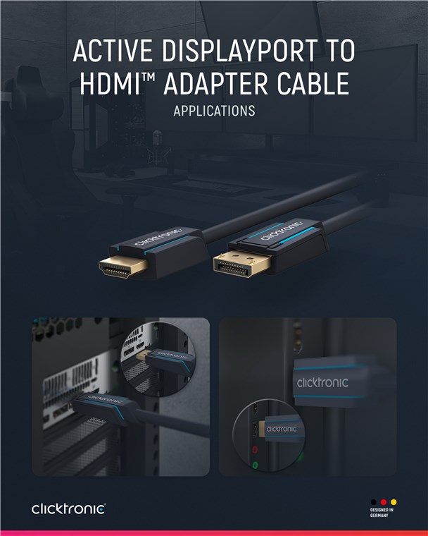 Aktives DisplayPort™-auf-HDMI™-Adapterkabel (Full HD) Aktives DisplayPort™-auf-HDMI™-Adapterkabel (Full HD)