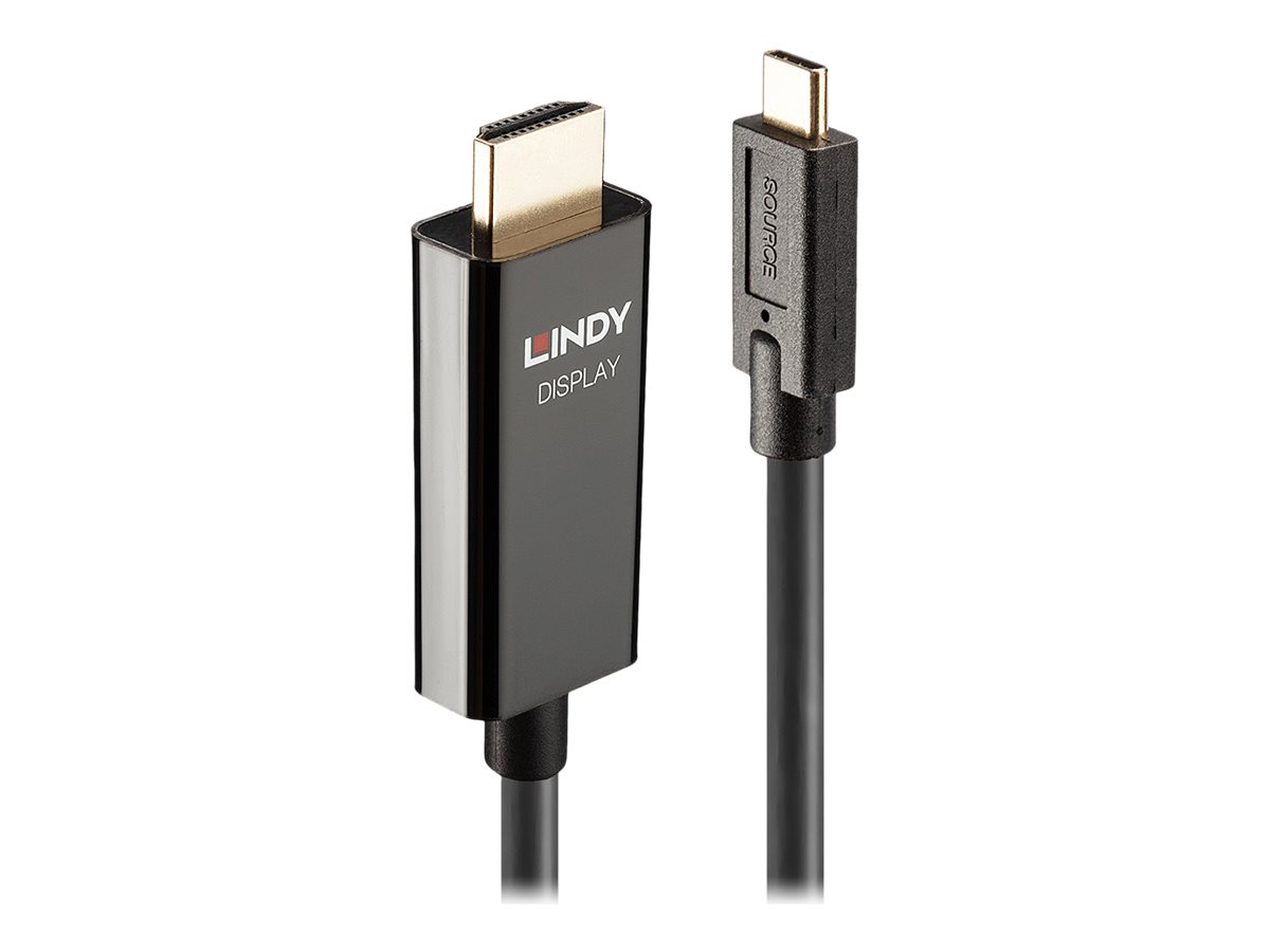 Lindy 43317 Videokabel-Adapter 10 m USB Typ-C HDMI Typ A (Standard) Schwarz