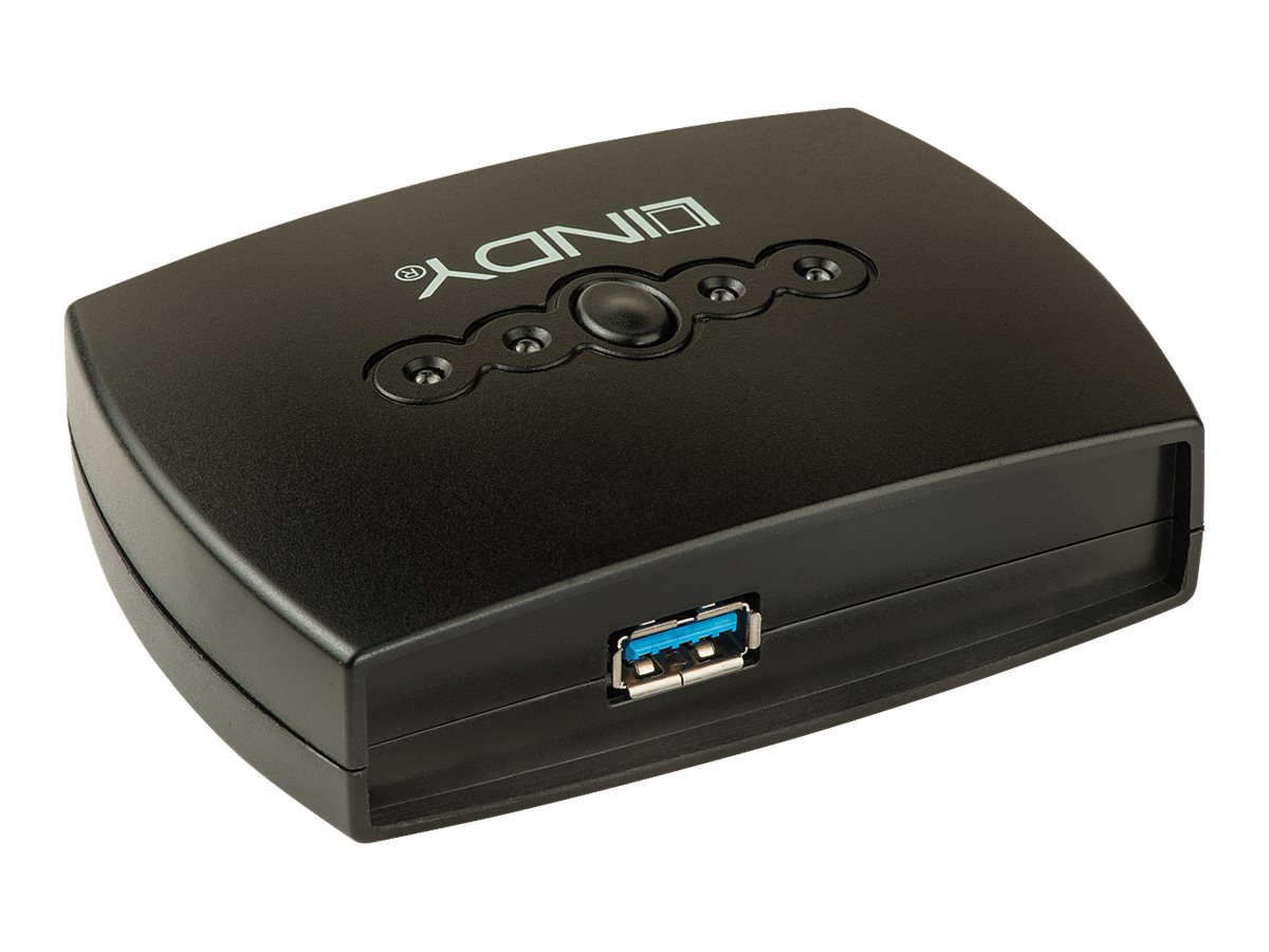 Lindy 4 Port USB 3.0 Switch - USB-Umschalter für die gemeinsame Nutzung von Peripheriegeräten