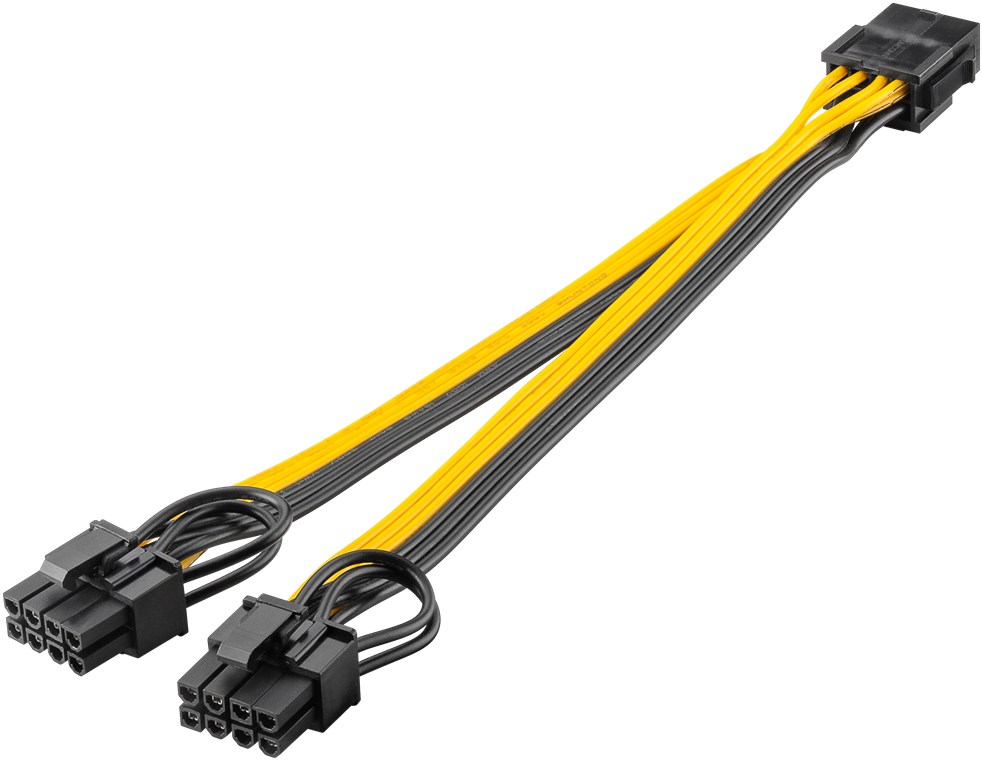 Netzteil-Kabel 8-Pin-Buchse auf Dual 6+2-Stecker für PCIe
