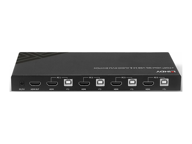 Lindy 32810 Tastatur/Video/Maus (KVM)-Switch Schwarz