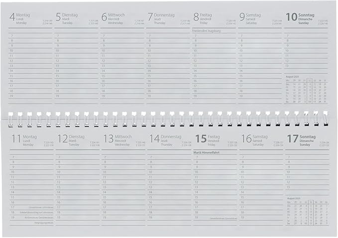 Herlitz Schreibtischkalender 2025 Compact 60 Seiten blau