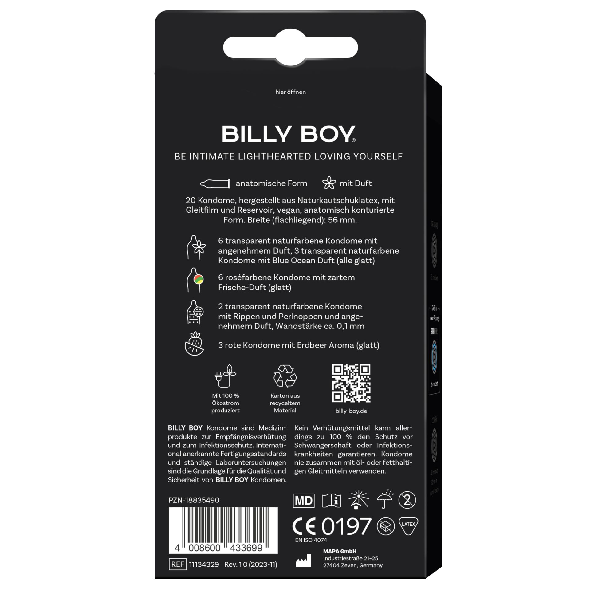 BILLY BOY Kondome Sinnliche Vielfalt 20er