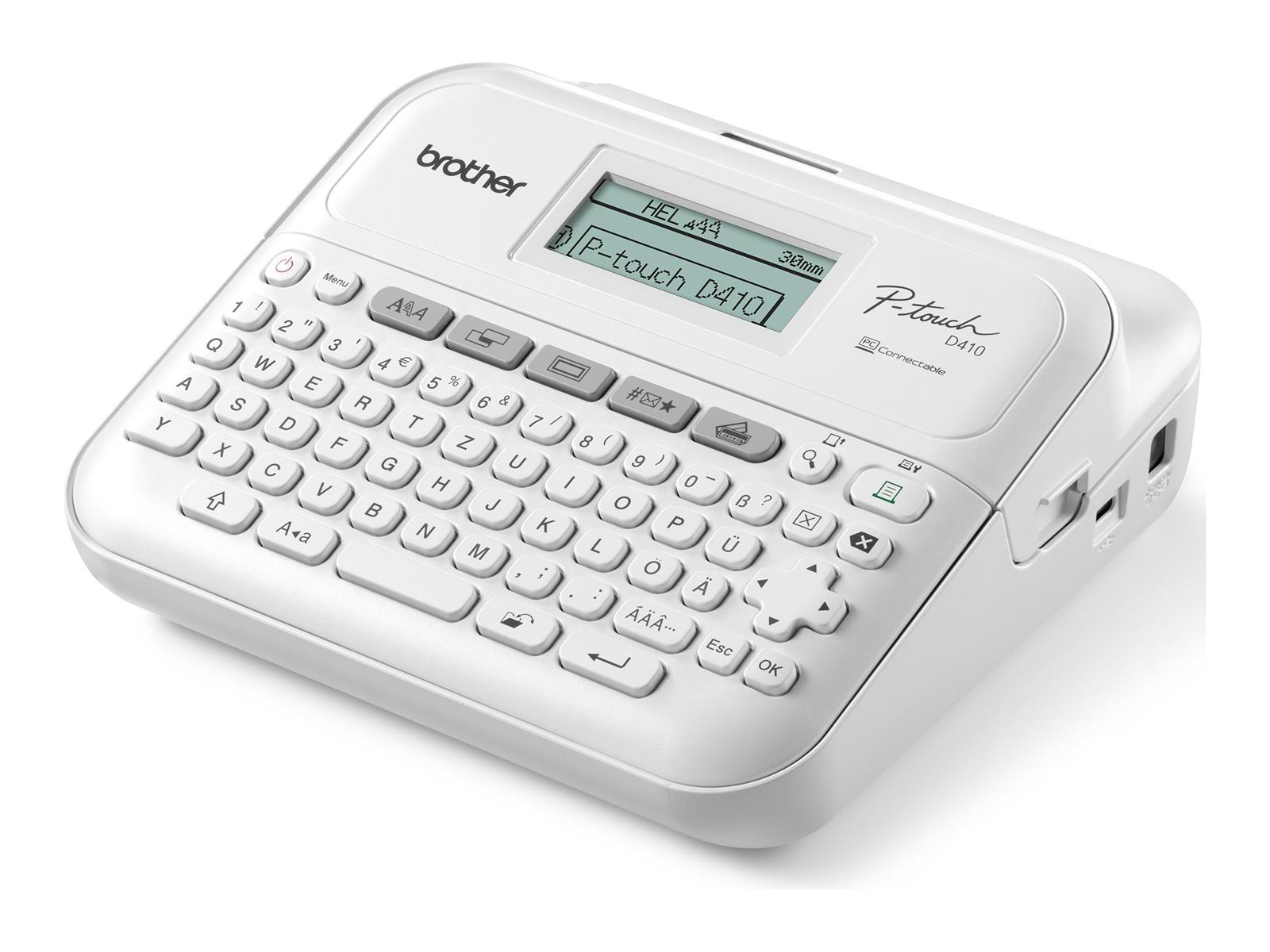 Brother PT-D410 Etikettendrucker Wärmeübertragung 180 x 180 DPI 20 mm/sek Kabelgebunden TZe QWERTY