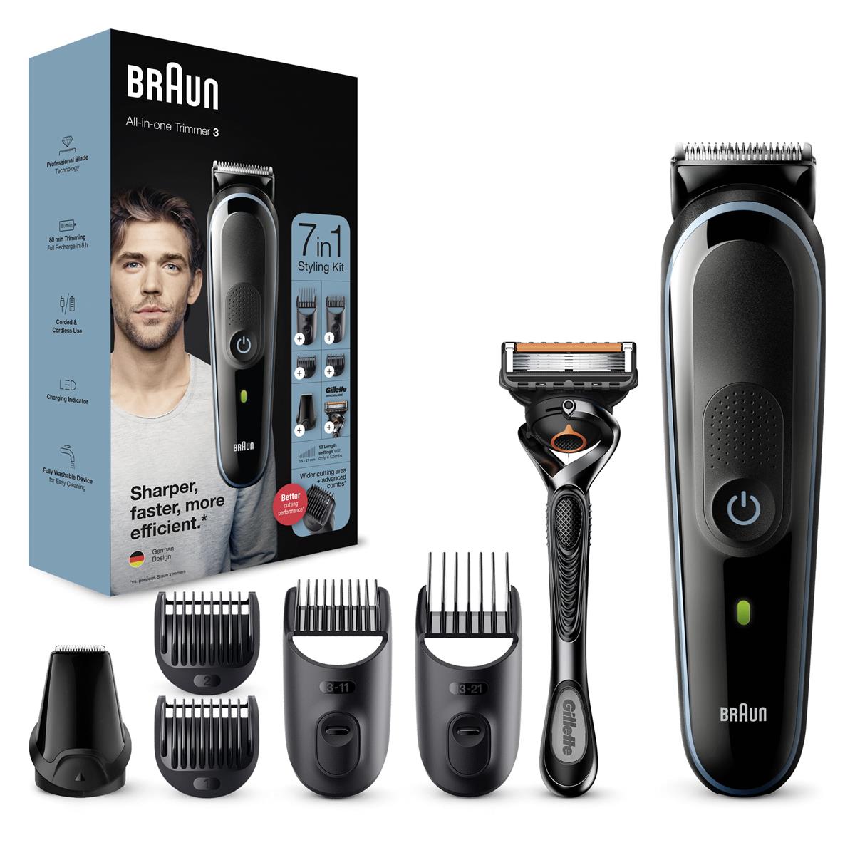 Braun All-in-one MGK3345 Schwarz, Blau
