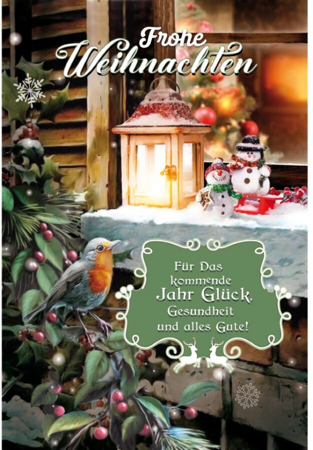 Weihnachtskarten - 100 Stück - 6 Motive