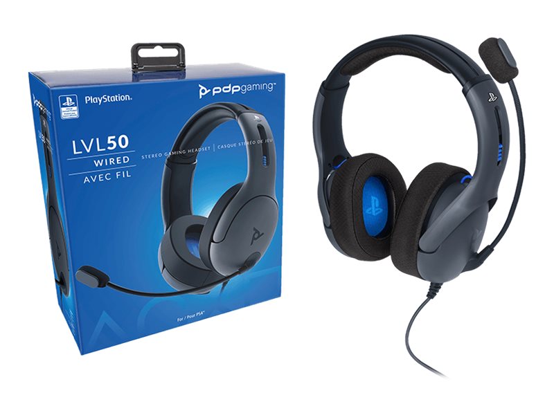 PDP LVL50 Kopfhörer Kabelgebunden Kopfband Gaming Schwarz, Grau