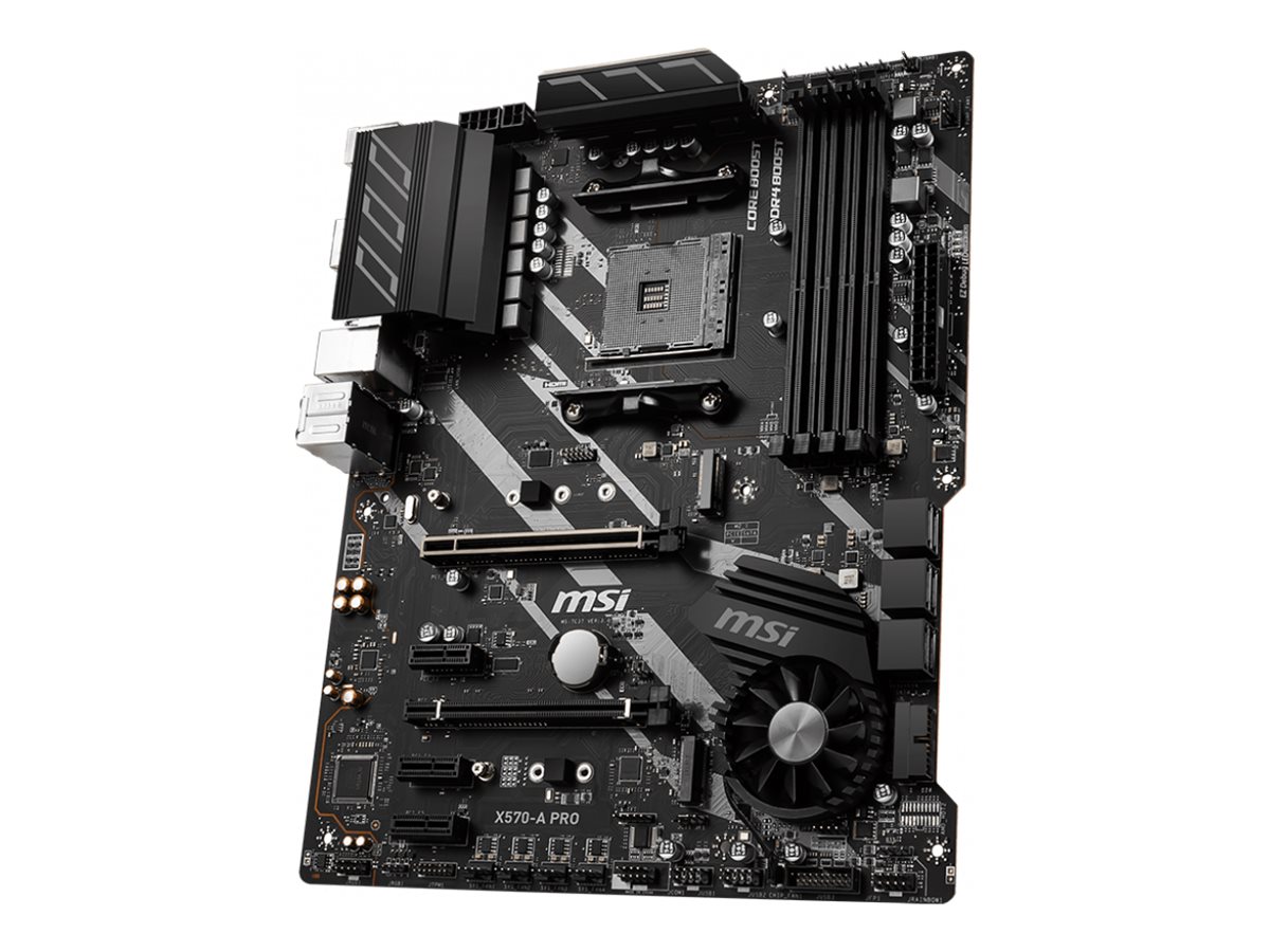 MSI X570-A PRO - Motherboard - ATX - Socket AM4 - AMD X570 Chipsatz - USB-C Gen2, USB 3.2 Gen 1, USB 3.2 Gen 2 - Gigabit LAN - Onboard-Grafik (CPU erforderlich)