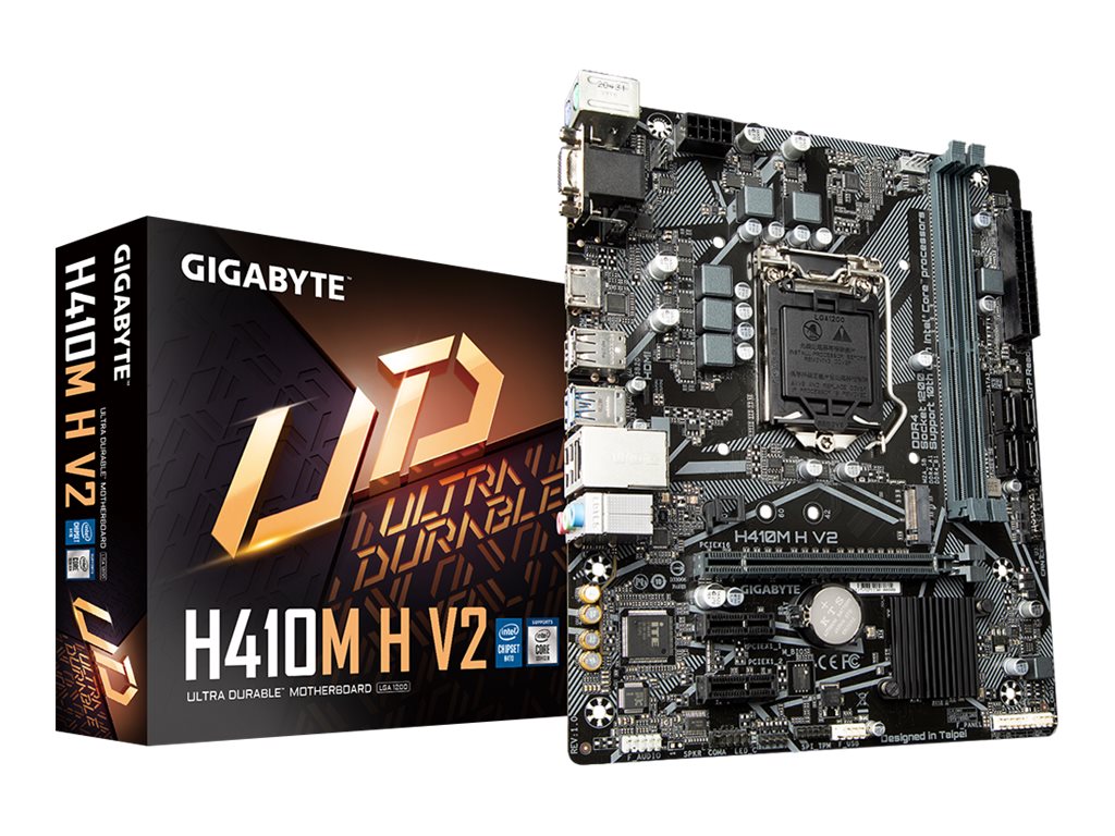 Gigabyte H410M H V2 - 1.0 - Motherboard - micro ATX - LGA1200-Sockel - H410 Chipsatz - USB 3.2 Gen 1 - Gigabit LAN - Onboard-Grafik (CPU erforderlich)