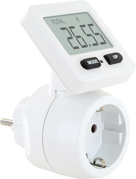 Schwaiger Energiekostenmessgerät mit flex. Display, weiß