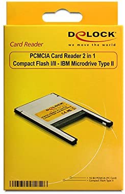 Delock PCMCIA Card Reader 2 in 1 Compact Flash I/II - IBM Microdrive Typ II PC Card - Kartenleser - 2 in 1 (CF I, CF II, Microdrive)