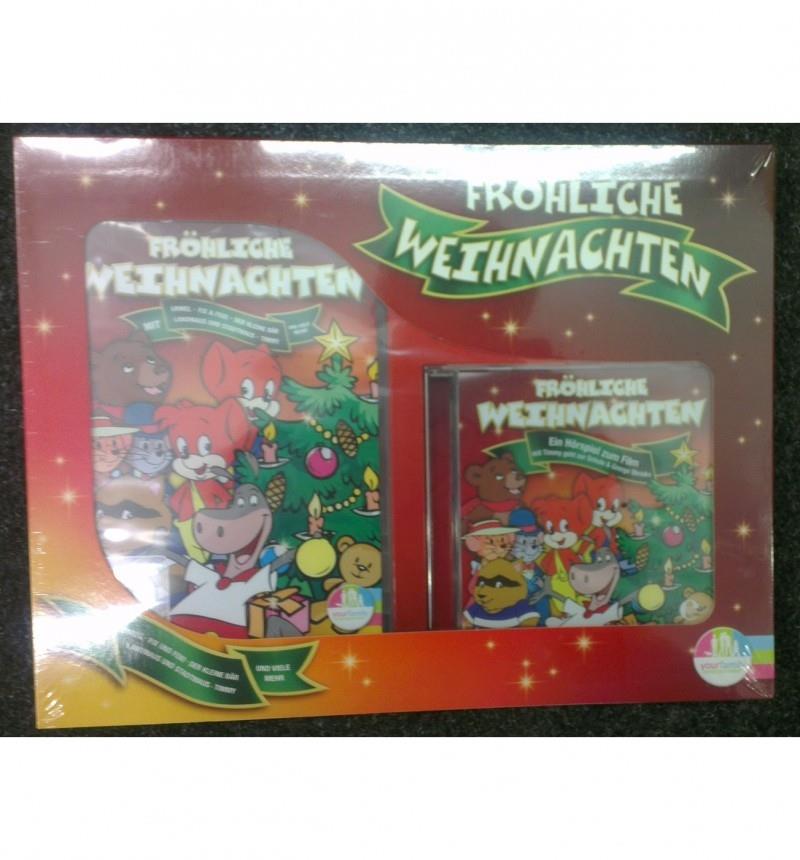 Kinder Weihnachts-Geschenk-Box mit Urmel, Fix & Foxi, Landmaus und Stadtmaus, der kleine Bär u.v.m. (DVD + CD)