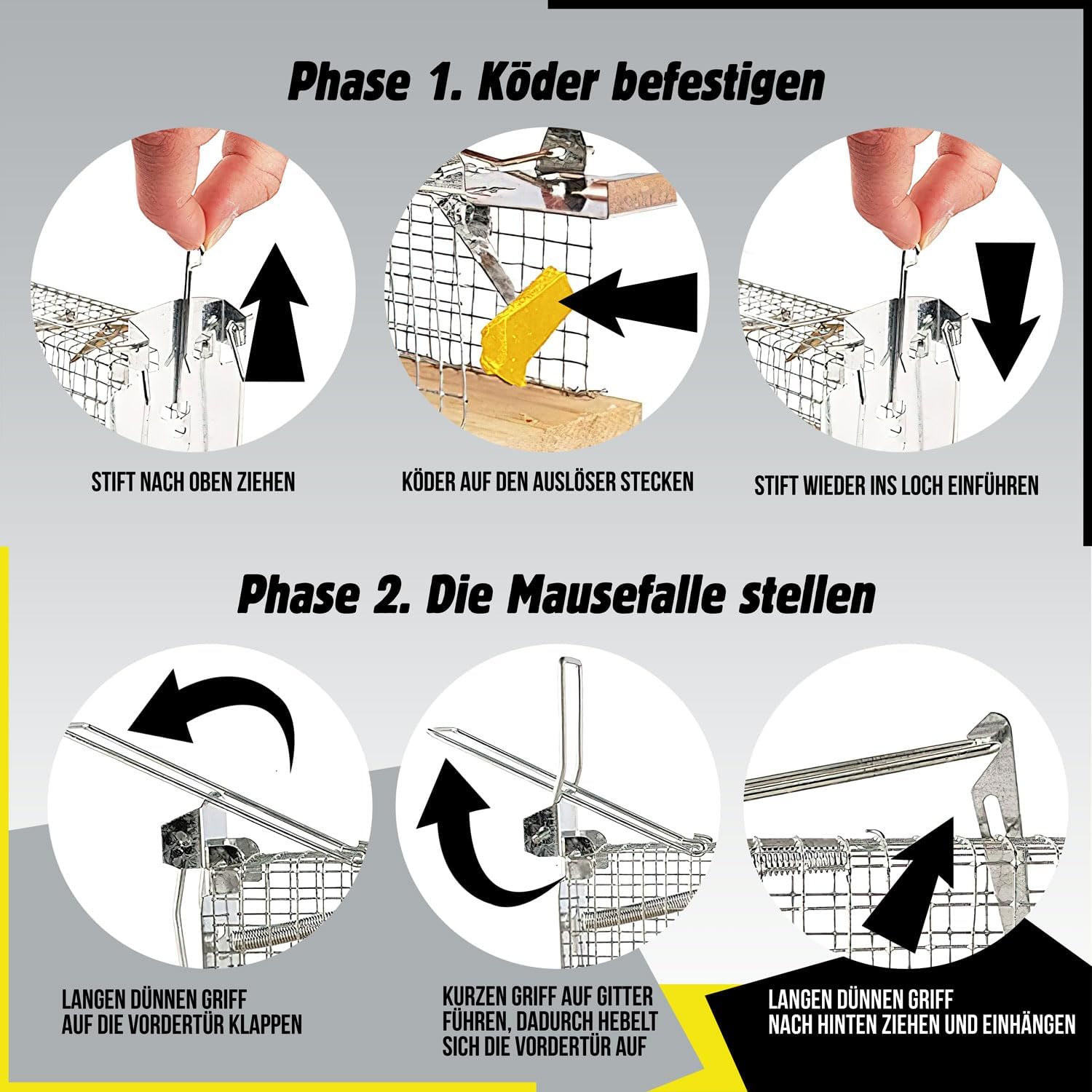 Werkfox® Lebendfalle Mäusefalle Tiefreundliche Falle Lebendmäusefalle; Humane Mäuse-Fang-Methode; Wiederverwendbar & Sicher (4 Stück)