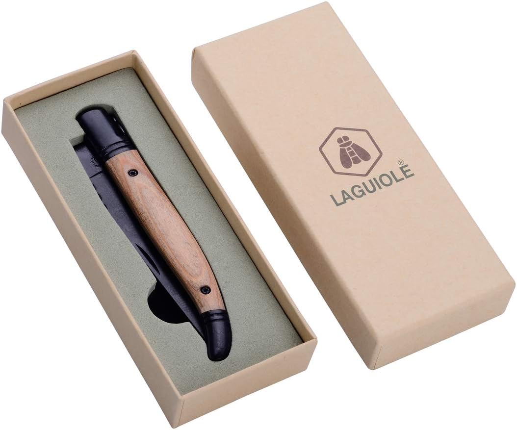 Laguiole Taschenmesser "Light Paka" mit schwarzer Klinge