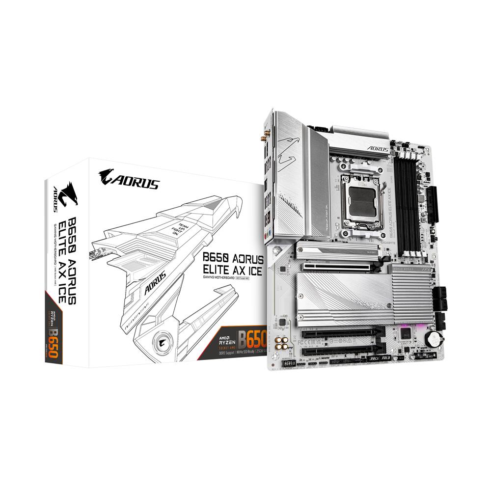 GIGABYTE B650 AORUS ELITE AX ICE Motherboard AMD B650 Sockel AM5 ATX