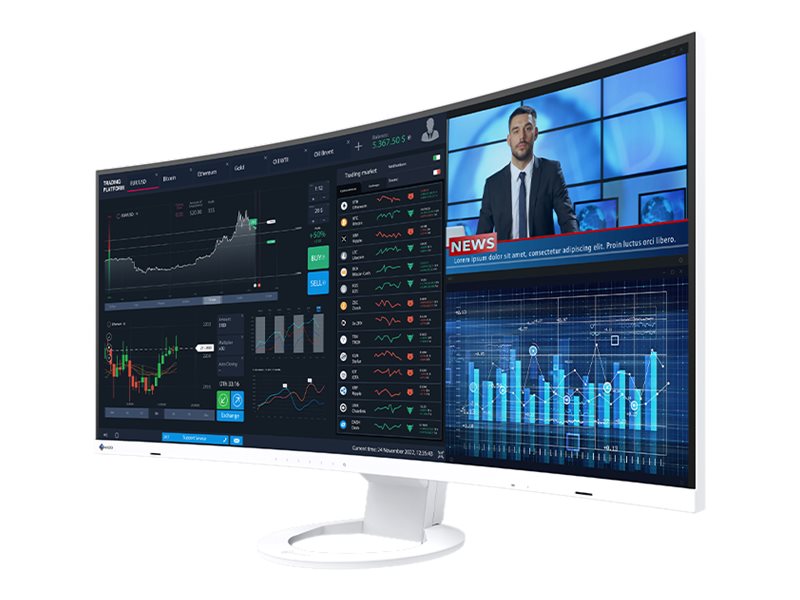 EIZO FlexScan EV3895-WT - Mit FlexStand - LED-Monitor - gebogen - 95.3 cm (37.5") EIZO FlexScan EV3895-WT - Mit FlexStand - LED-Monitor - gebogen - 95.3 cm (37.5")