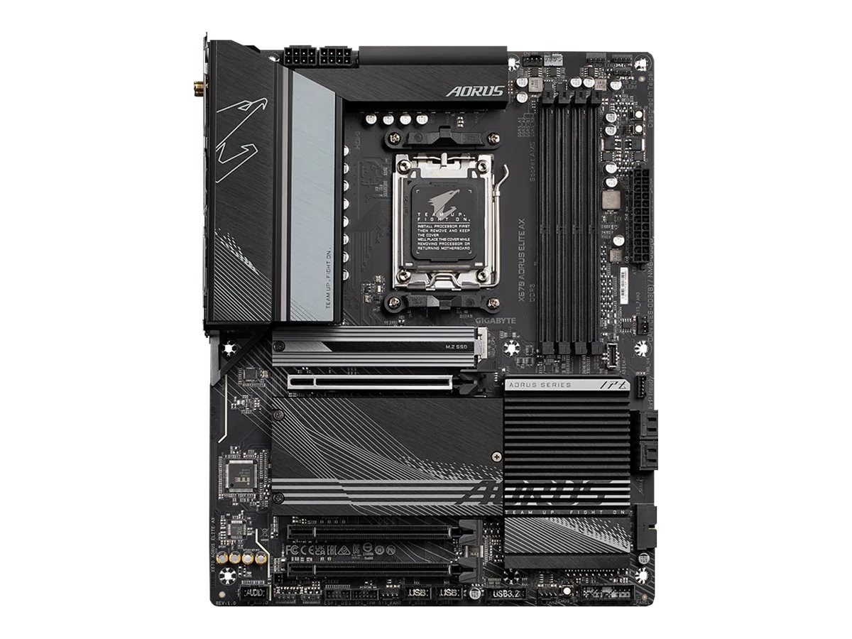 Gigabyte AORUS X670 ELITE AX - 1.0 - Motherboard - ATX - Socket AM5 - AMD X670 Chipsatz - USB 3.2 Gen 1, USB 3.2 Gen 2, USB-C Gen 2x2 - 2.5 Gigabit LAN, Wi-Fi 6, Bluetooth - Onboard-Grafik (CPU erforderlich)