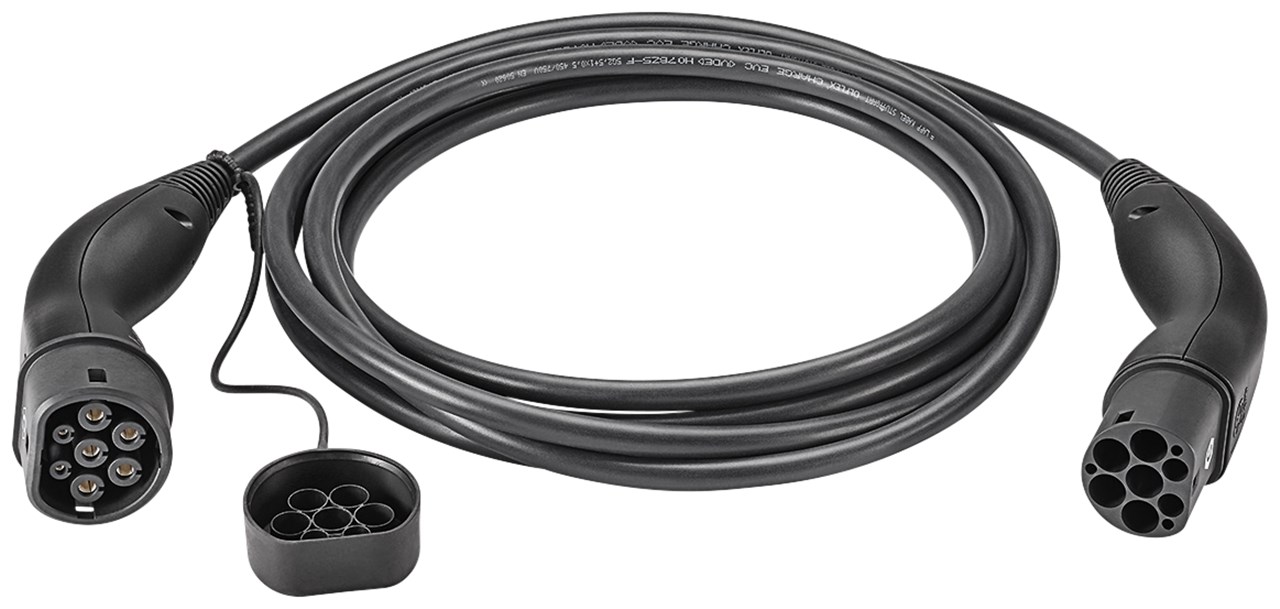 Ladekabel Typ 2, bis zu 11 kW, 7 m, schwarz Ladekabel Typ 2, bis zu 11 kW, 7 m, schwarz