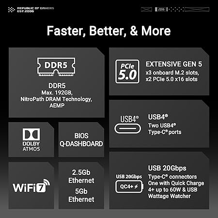 ASUS ROG CROSSHAIR X870E HERO AMD X870E Sockel AM5 ATX ASUS ROG CROSSHAIR X870E HERO AMD X870E Sockel AM5 ATX
