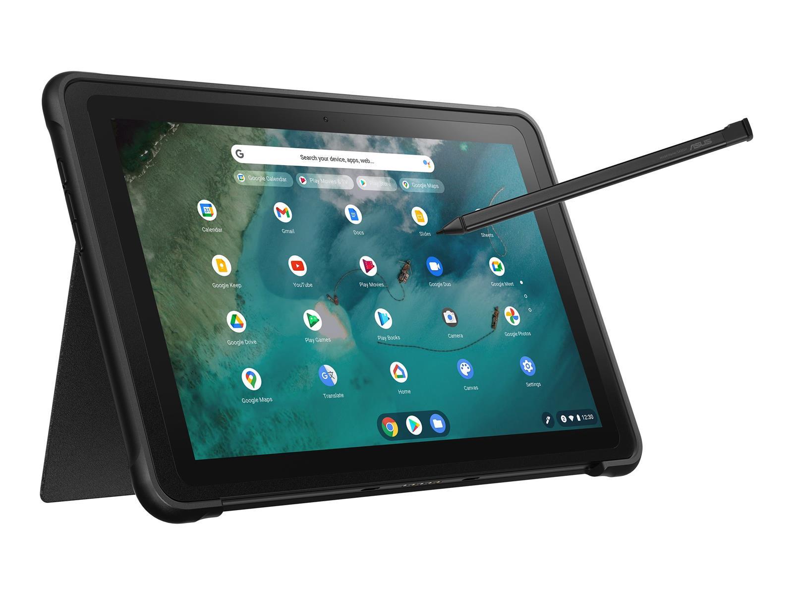 ASUS Chromebook Detachable CZ1 CZ1000DVA-L30006 - Mit abnehmbarer Tastatur - MT8183 / 2 GHz - Chrome OS - Mali-G72 MP3 - 4 GB RAM - 128 GB eMMC - 25.7 cm (10.1")