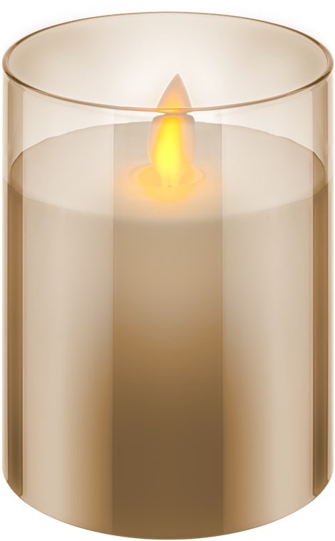 3er-Set LED-Echtwachs-Kerzen im Glas 3er-Set LED-Echtwachs-Kerzen im Glas