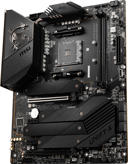 MSI MEG B550 UNIFY-X - Motherboard - ATX - Socket AM4 - AMD B550 Chipsatz - USB-C Gen2, USB 3.2 Gen 1, USB 3.2 Gen 2 - 2.5 Gigabit LAN, Wi-Fi, Bluetooth - Onboard-Grafik (CPU erforderlich) MSI MEG B550 UNIFY-X - Motherboard - ATX - Socket AM4 - AMD B550 Chipsatz - USB-C Gen2, USB 3.2 Gen 1, USB 3.2 Gen 2 - 2.5 Gigabit LAN, Wi-Fi, Bluetooth - Onboard-Grafik (CPU erforderlich)