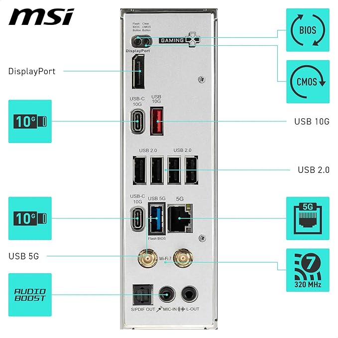 MSI B850 GAMING PLUS WIFI - Mainboard - ATX MSI B850 GAMING PLUS WIFI - Mainboard - ATX