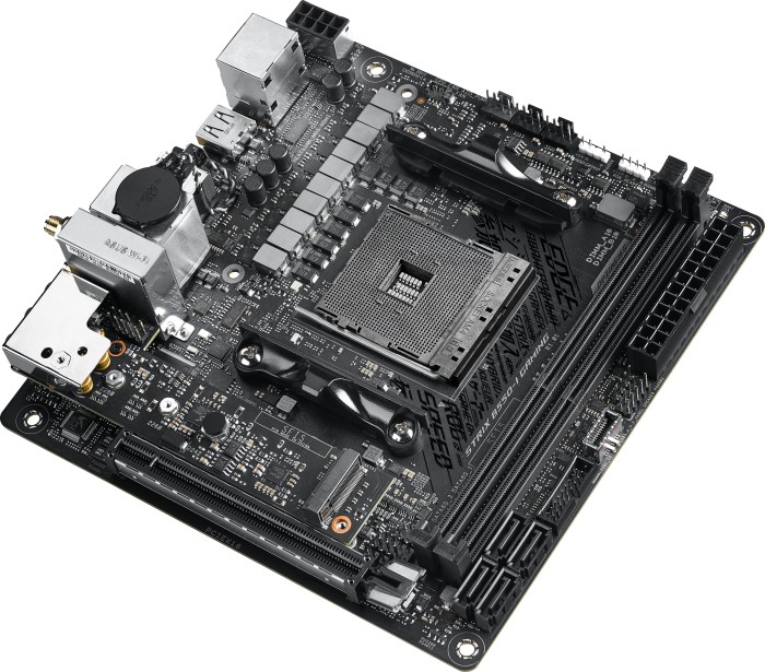 ASUS ROG STRIX B550-I GAMING - Motherboard - Mini-ITX - Socket AM4 - AMD B550 Chipsatz - USB-C, USB-C Gen2, USB-C Gen1, USB 3.2 Gen 1, USB 3.2 Gen 2 - 2.5 Gigabit LAN, Wi-Fi, Bluetooth - Onboard-Grafik (CPU erforderlich) ASUS ROG STRIX B550-I GAMING - Motherboard - Mini-ITX - Socket AM4 - AMD B550 Chipsatz - USB-C, USB-C Gen2, USB-C Gen1, USB 3.2 Gen 1, USB 3.2 Gen 2 - 2.5 Gigabit LAN, Wi-Fi, Bluetooth - Onboard-Grafik (CPU erforderlich)