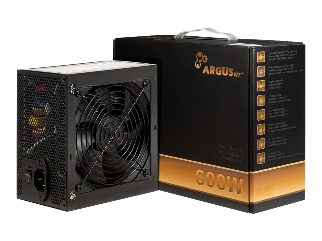 Inter-Tech Argus BPS-600 Netzteil 600 W 20+4 pin ATX ATX Schwarz