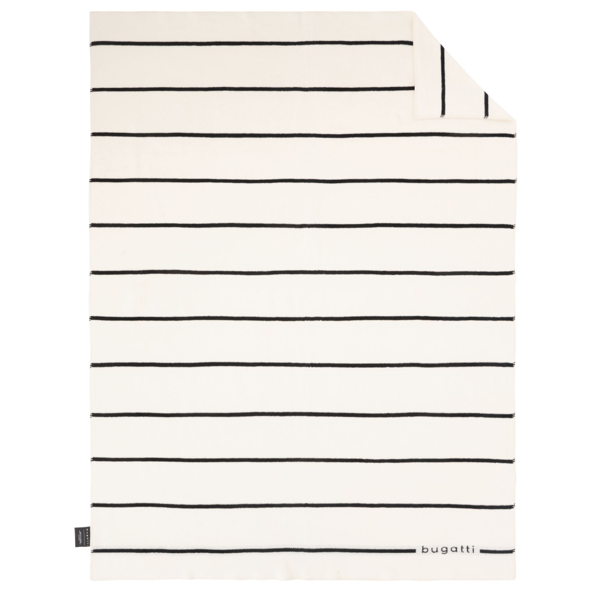 Bugatti Jacquard Decke wollweiß 150x200