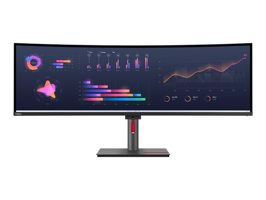 Lenovo ThinkVision P49w-30 LED display 124,5 cm (49") 5120 x 1440 Pixel DQHD Schwarz