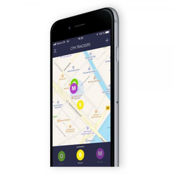 COPENHAGEN TRACKERS Cobblestone GPS Tracker White