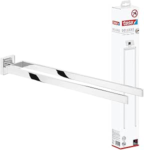 tesa Deluxxe Handtuchhalter 2-Arme inkl. Klebelösung silb