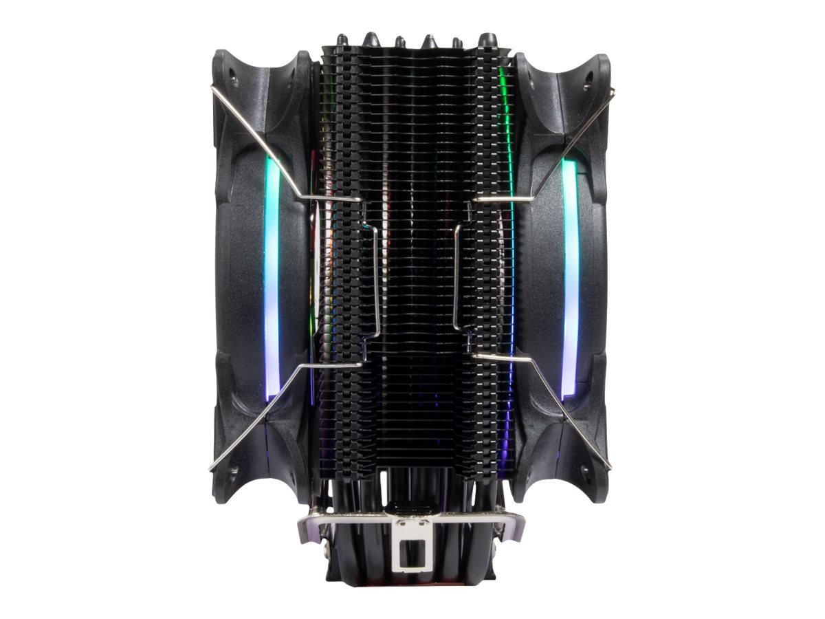 Inter-Tech Argus SU-280 RGB - Prozessor-Luftkühler - (für: LGA1156, AM2, AM2+, LGA1366, AM3, LGA1155, AM3+, FM1, FM2, LGA1150, LGA1151, AM4, LGA1200)