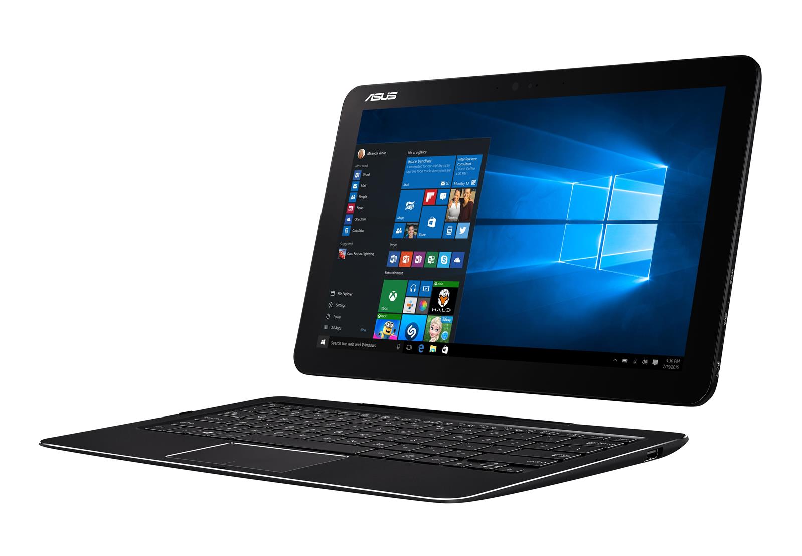 ASUS Transformer Book T302CA-FL012R Intel® Core™ m3 m3-6Y30 Hybrid (2-in-1) 31,8 cm (12.5") Touchscreen Full HD 8 GB DDR3L-SDRAM 256 GB SSD Wi-Fi 5 (802.11ac) Windows 10 Pro Schwarz