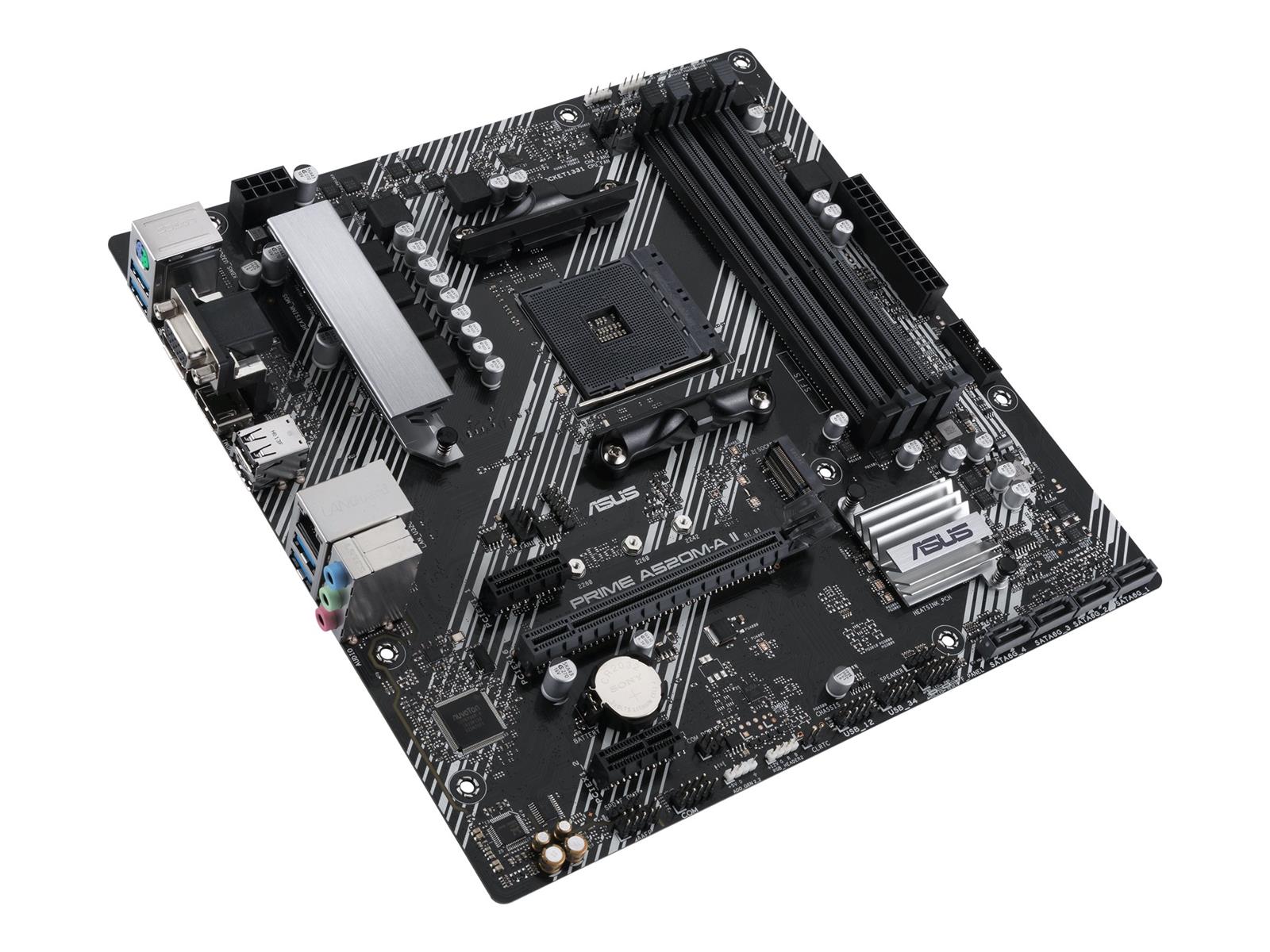 ASUS PRIME A520M-A II - Motherboard - micro ATX - Socket AM4 - AMD A520 Chipsatz - USB 3.2 Gen 1 - Gigabit LAN - Onboard-Grafik (CPU erforderlich) ASUS PRIME A520M-A II - Motherboard - micro ATX - Socket AM4 - AMD A520 Chipsatz - USB 3.2 Gen 1 - Gigabit LAN - Onboard-Grafik (CPU erforderlich)
