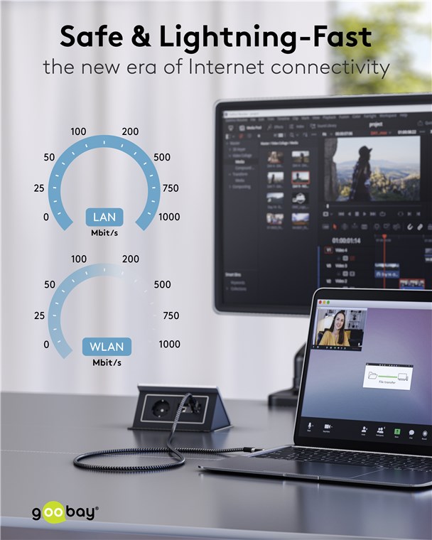 Ethernet-Kabel USB-A 3.0 auf RJ45, 15 m Ethernet-Kabel USB-A 3.0 auf RJ45, 15 m