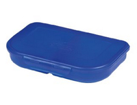 Herlitz Brotdose Blau 23x15.5x4cm 2tlg. Push-Verschluss